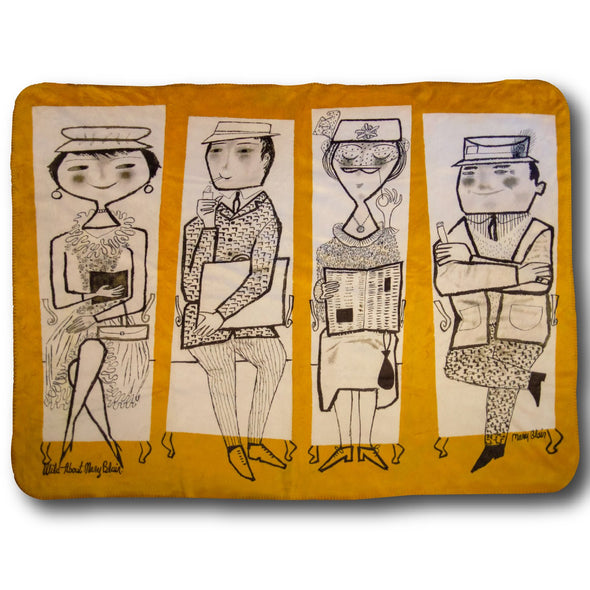Mary Blair's Commuters  Sherpa-Lined Throw