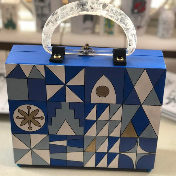 Small World Wooden Purse