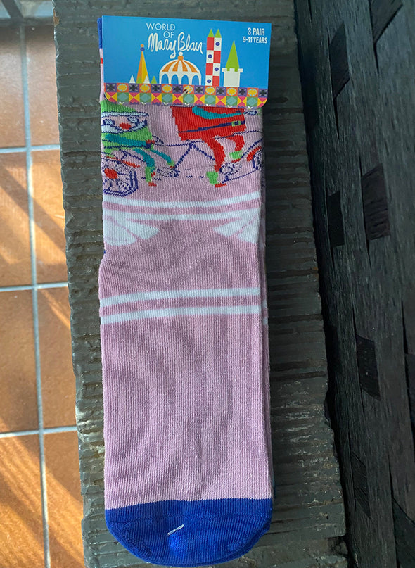 Lilac Santa Crew Socks (3 pack)