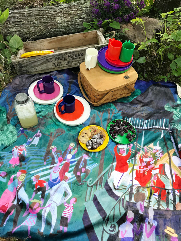 Bandstand Sherpa-Lined Throw