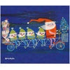 Santa on a Bike Sherpa-Lined Throw
